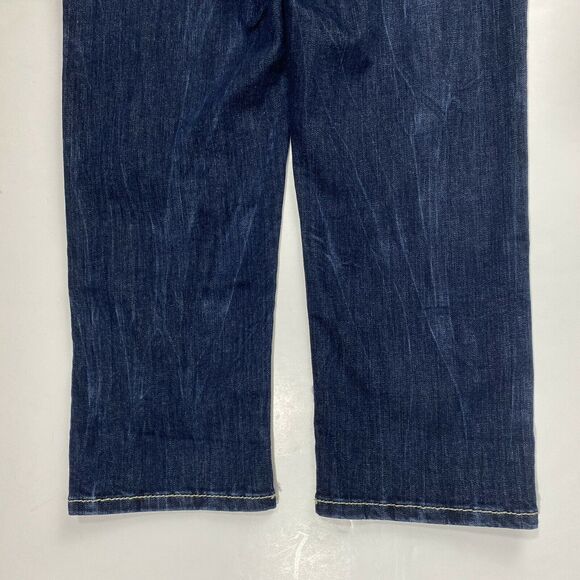 BKE Straight Crop Jeans 28 Dakota Midrise Denim Blue Cropped Dark EUC - Picture 9 of 11